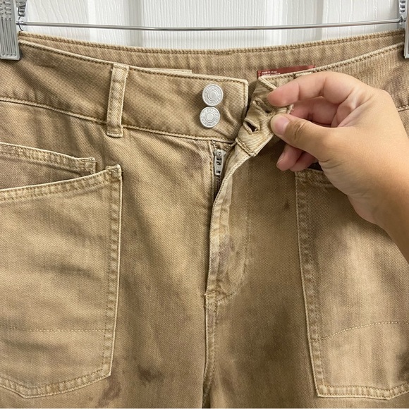 Pilcro Anthropologie Wanderer Relaxed Jeans Bronze Tan Size 29 - Picture 3 of 11